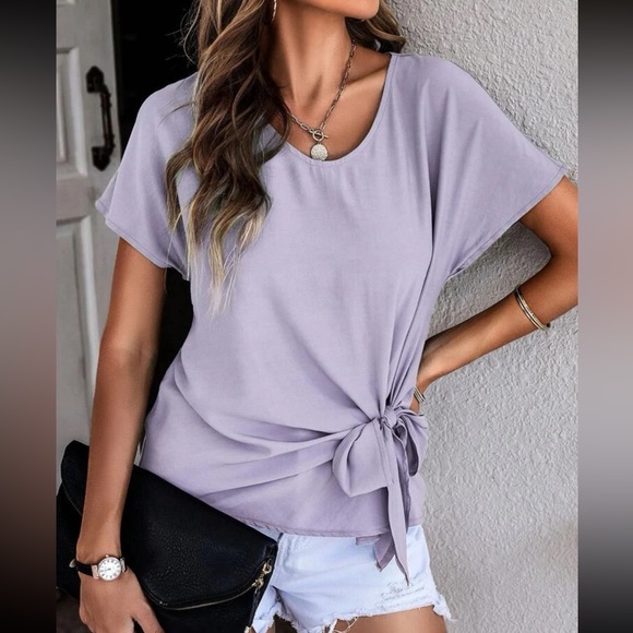 Boho batwing sleeve knot side blouse - Picture 5 of 15